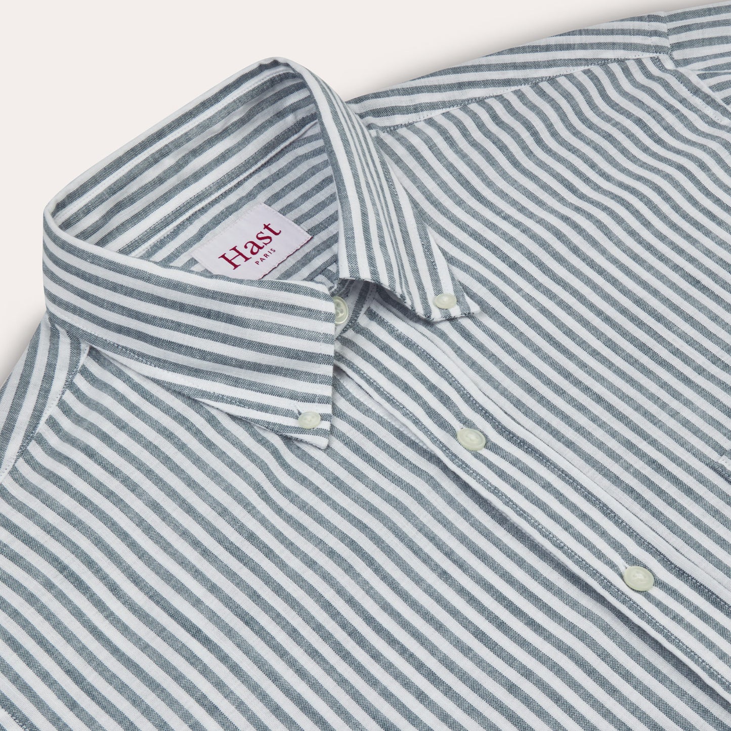 Emerald striped cotton shirt