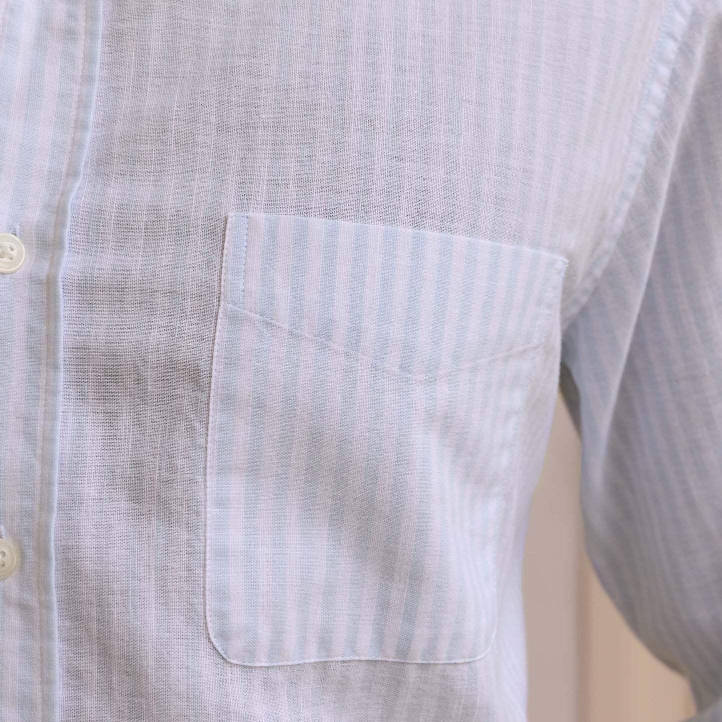 Sky blue striped cotton shirt