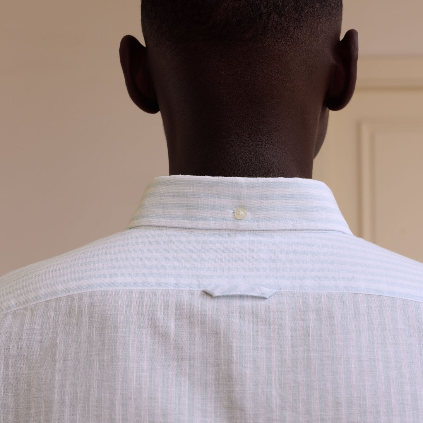 Sky blue striped cotton shirt