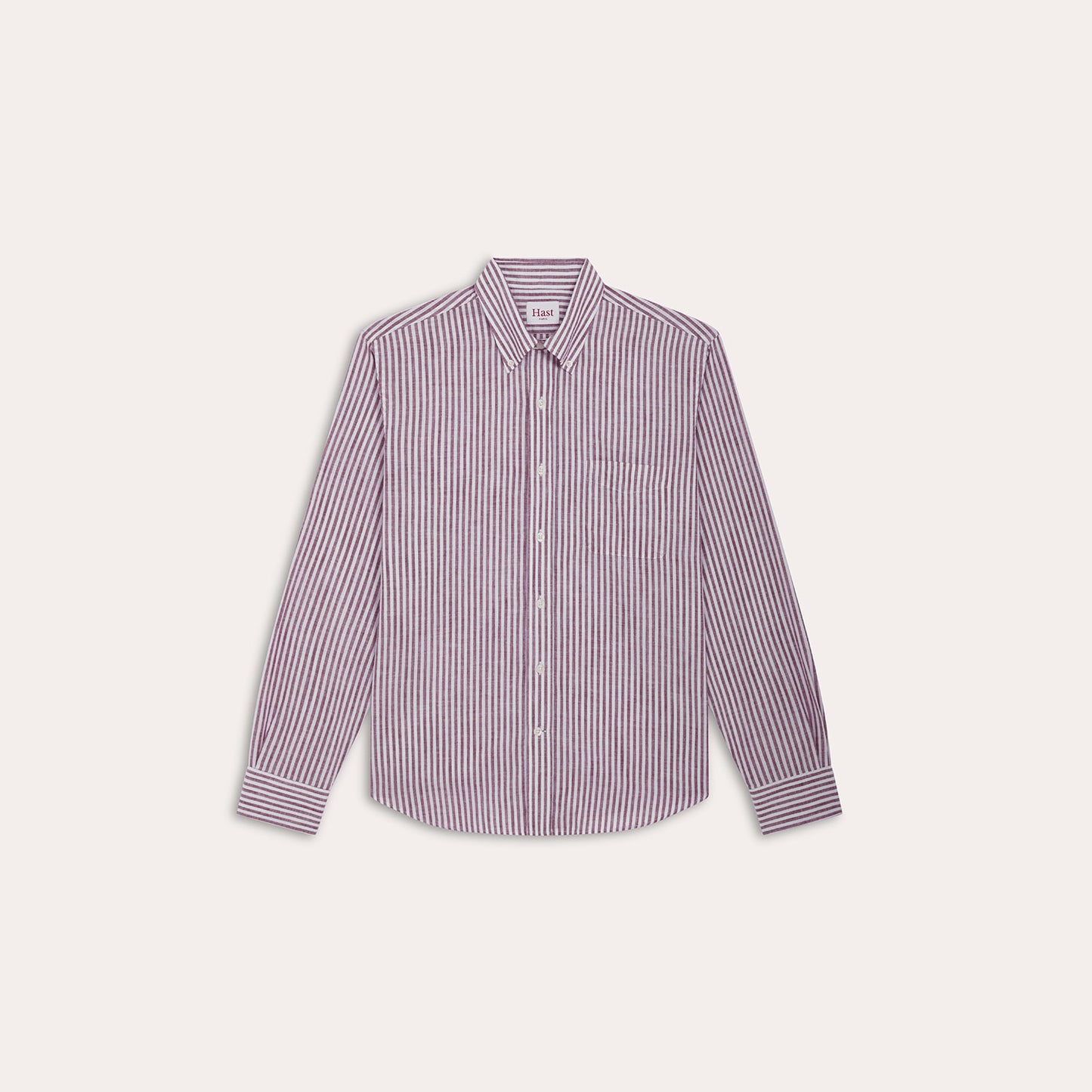 Bordeaux striped cotton shirt