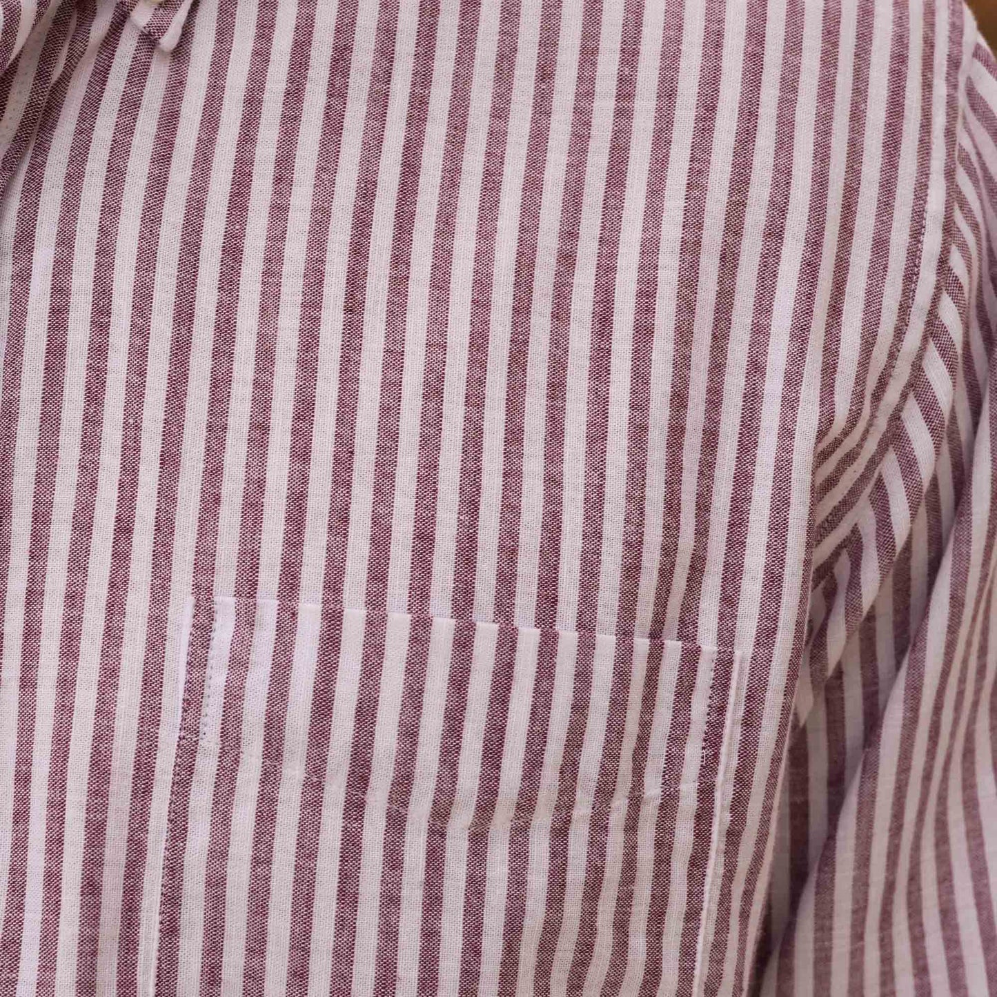Bordeaux striped cotton shirt