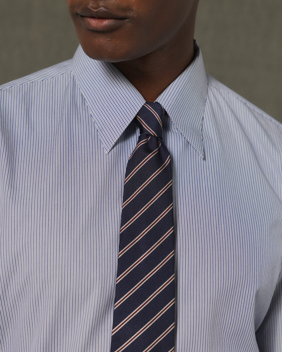 Blue striped cotton shirt