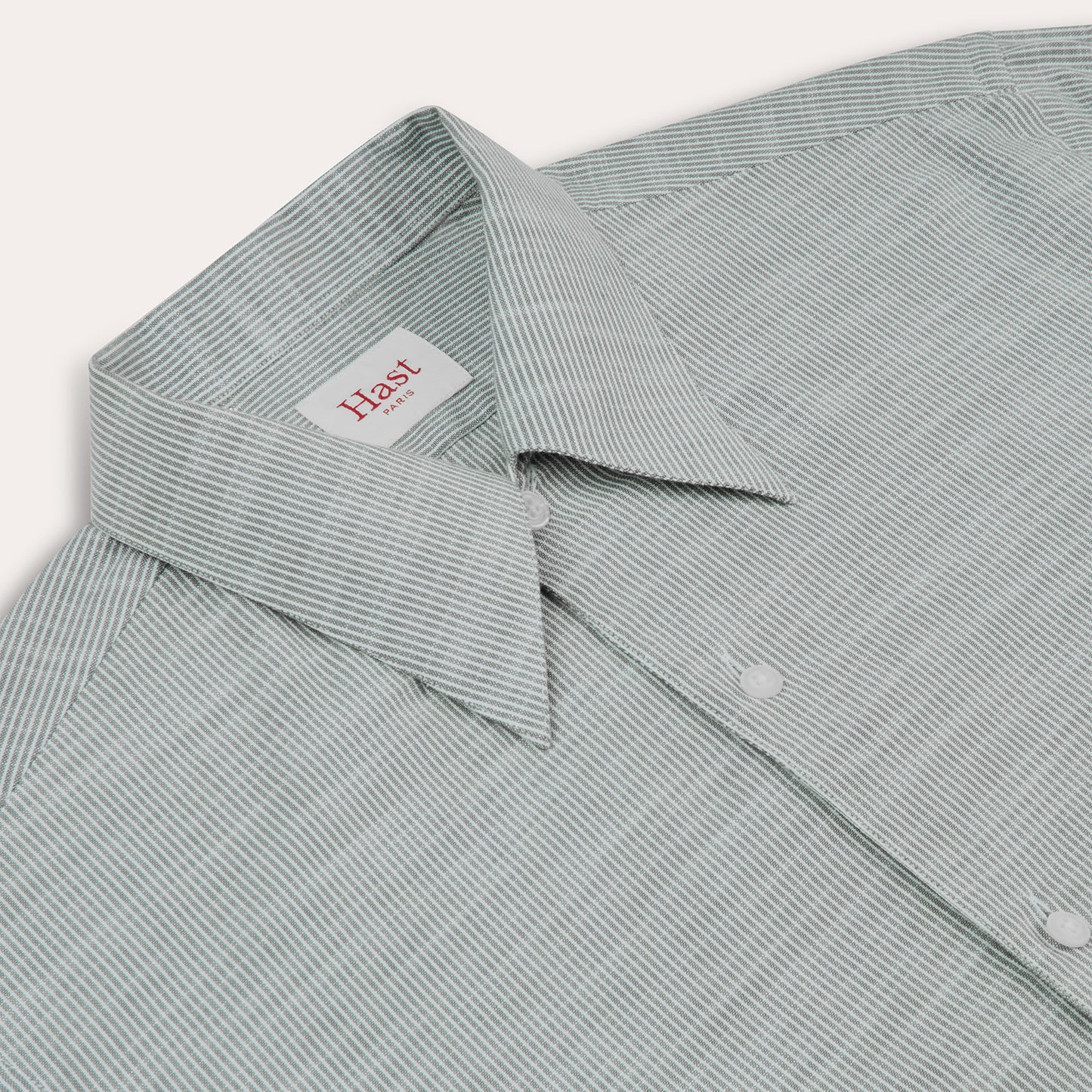 Green striped cotton shirt