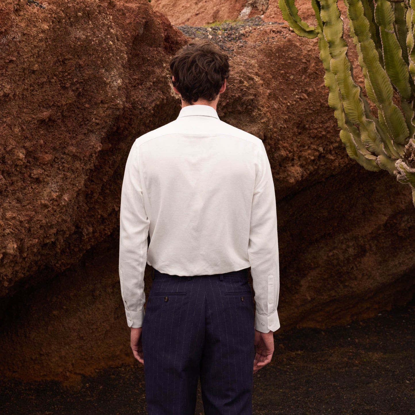 White linen and cotton shirt