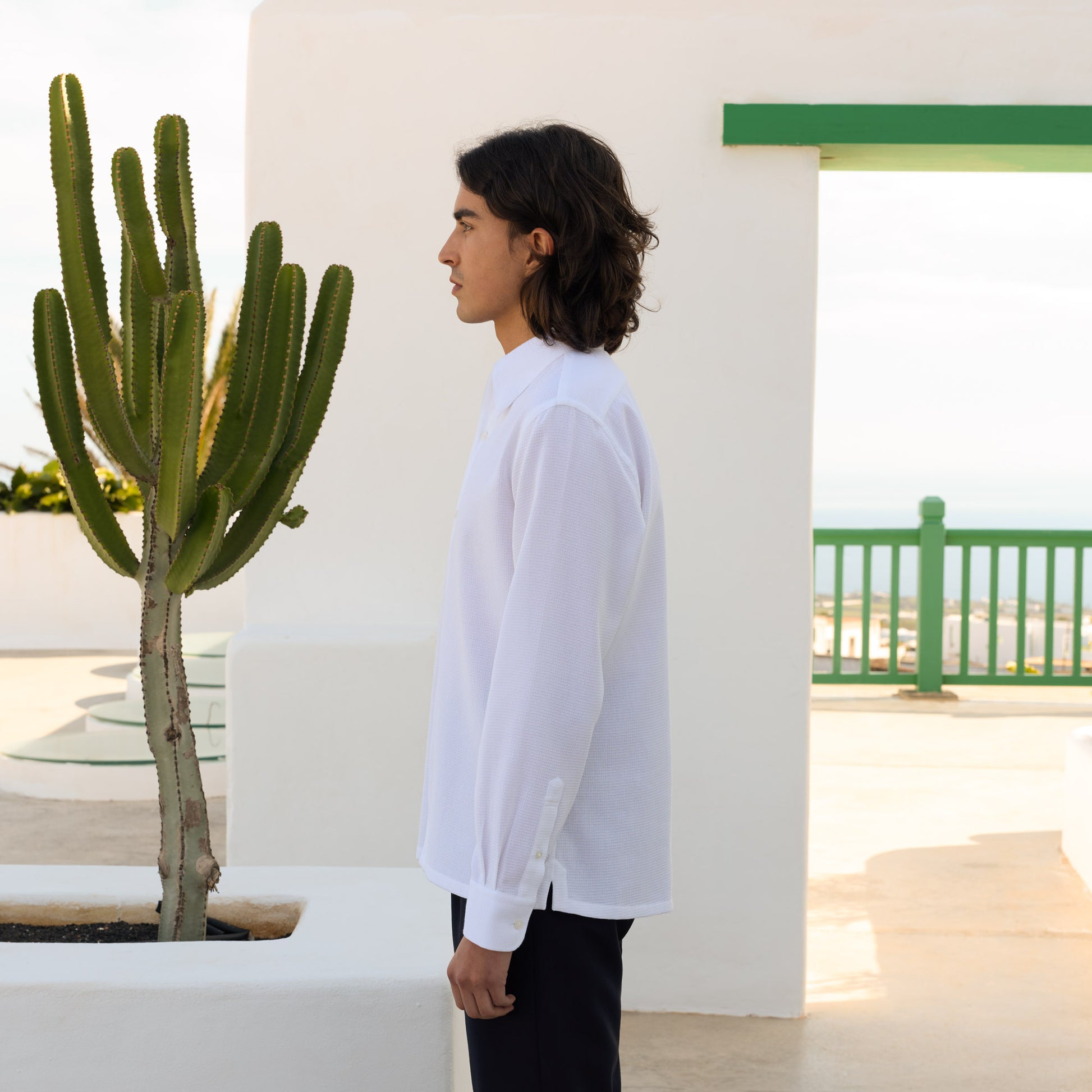 Chemise en coton giro inglese blanc