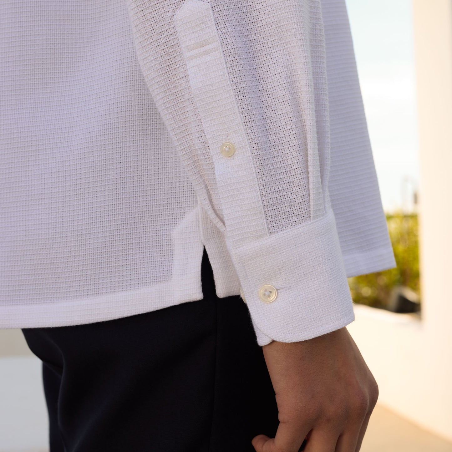 Chemise en coton giro inglese blanc