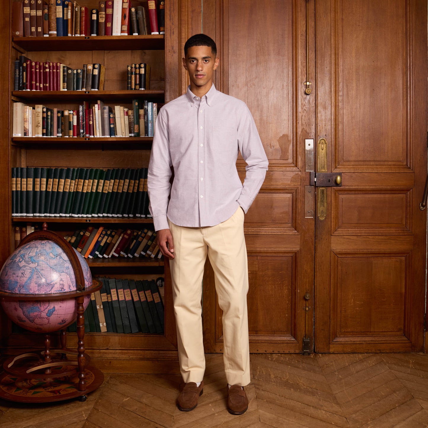 Chemise en flanelle bordeaux chiné