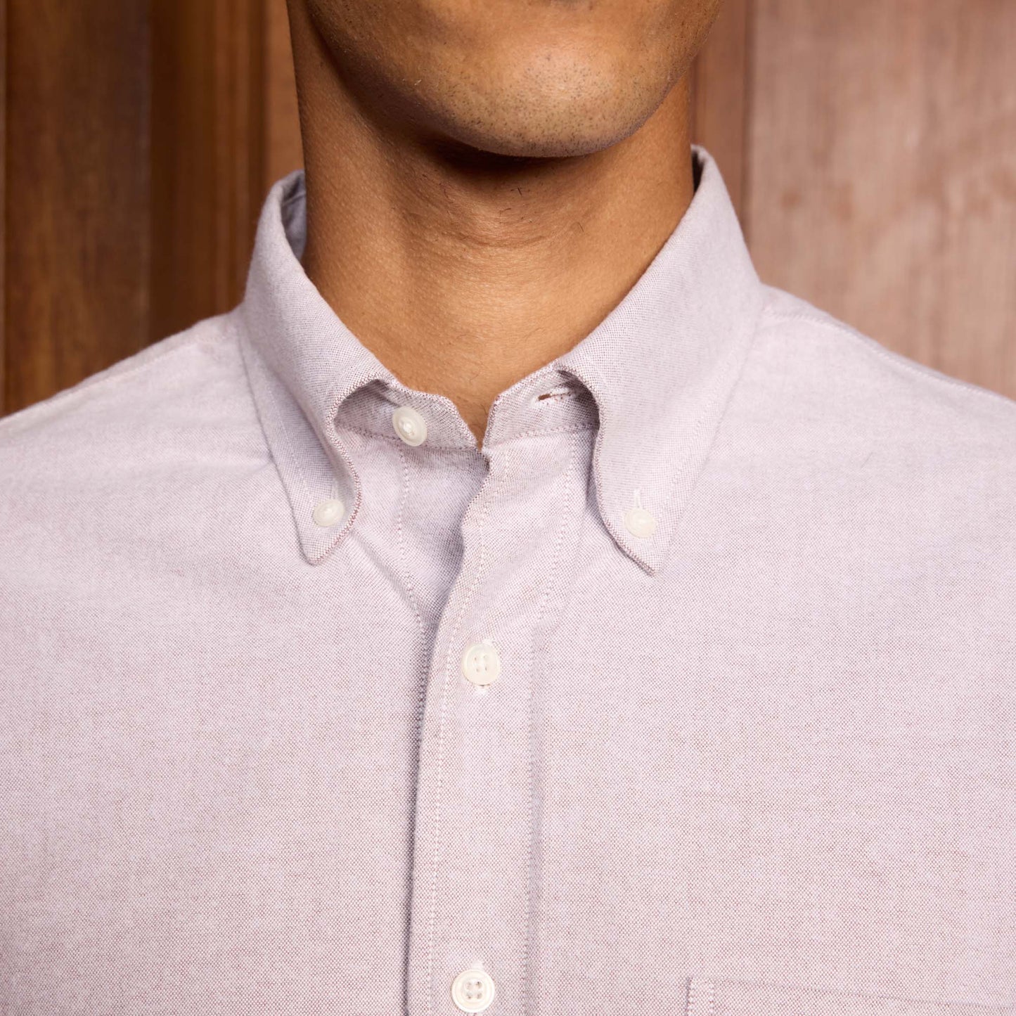 Chemise en flanelle bordeaux chiné