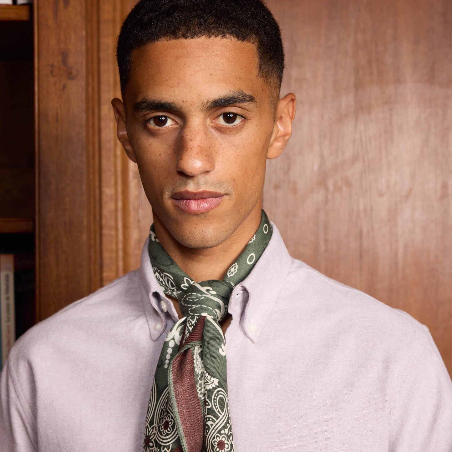 Chemise en flanelle bordeaux chiné