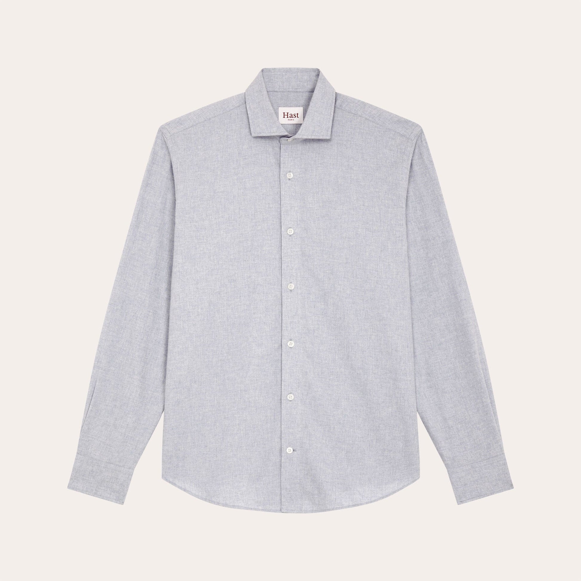 Chemise en flanelle bleu chiné