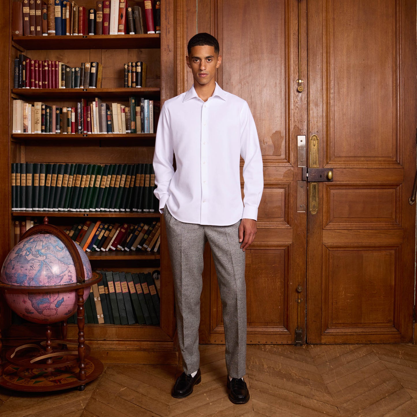 Chemise en flanelle blanche