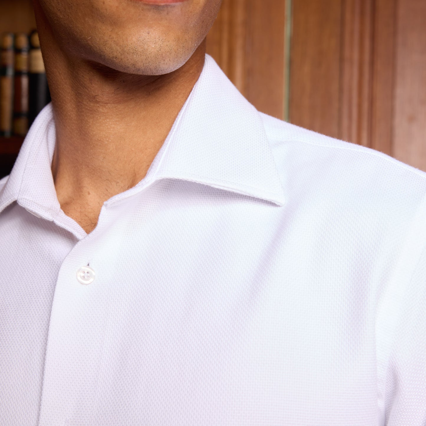 Chemise en flanelle blanche