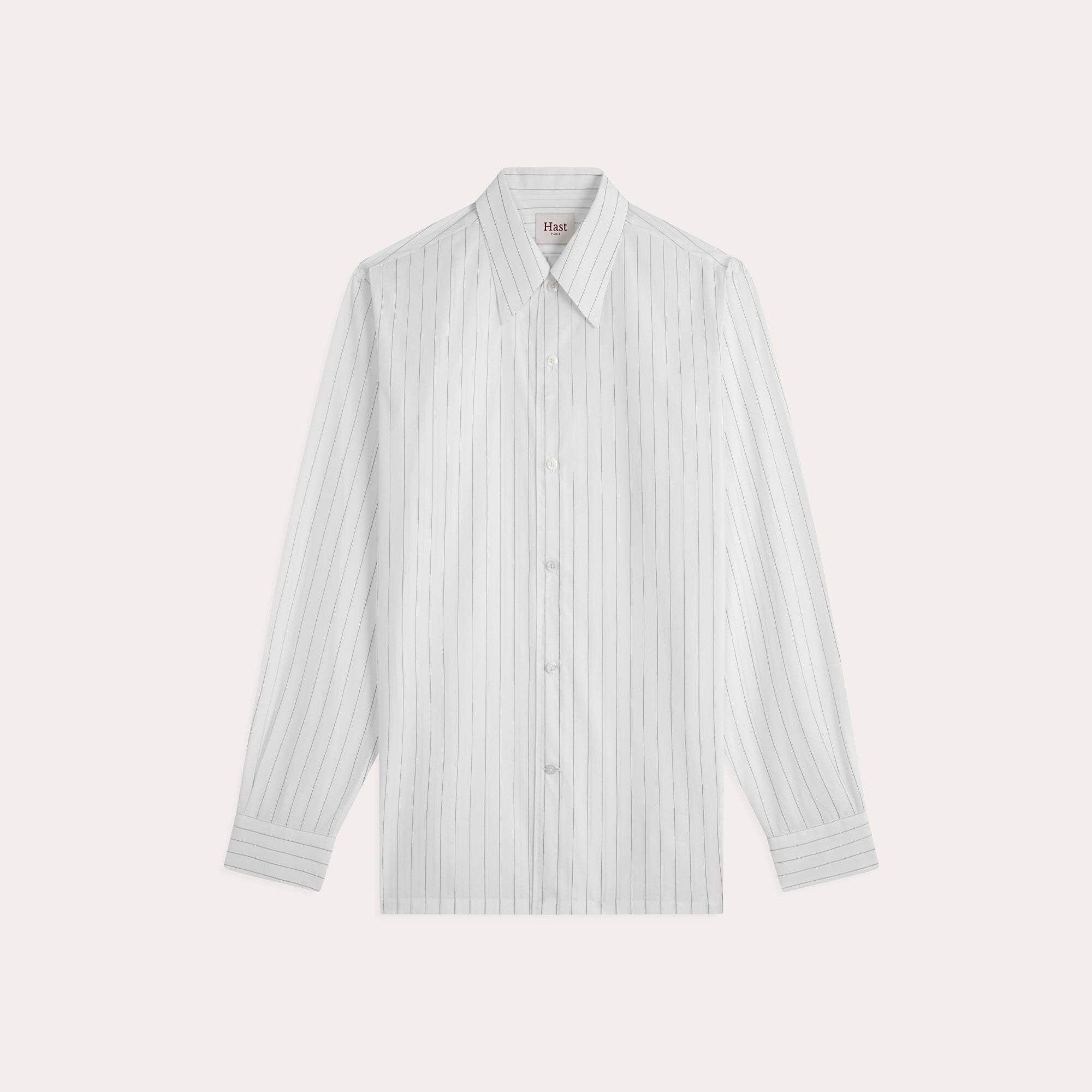 Chemise popeline blanche à rayures