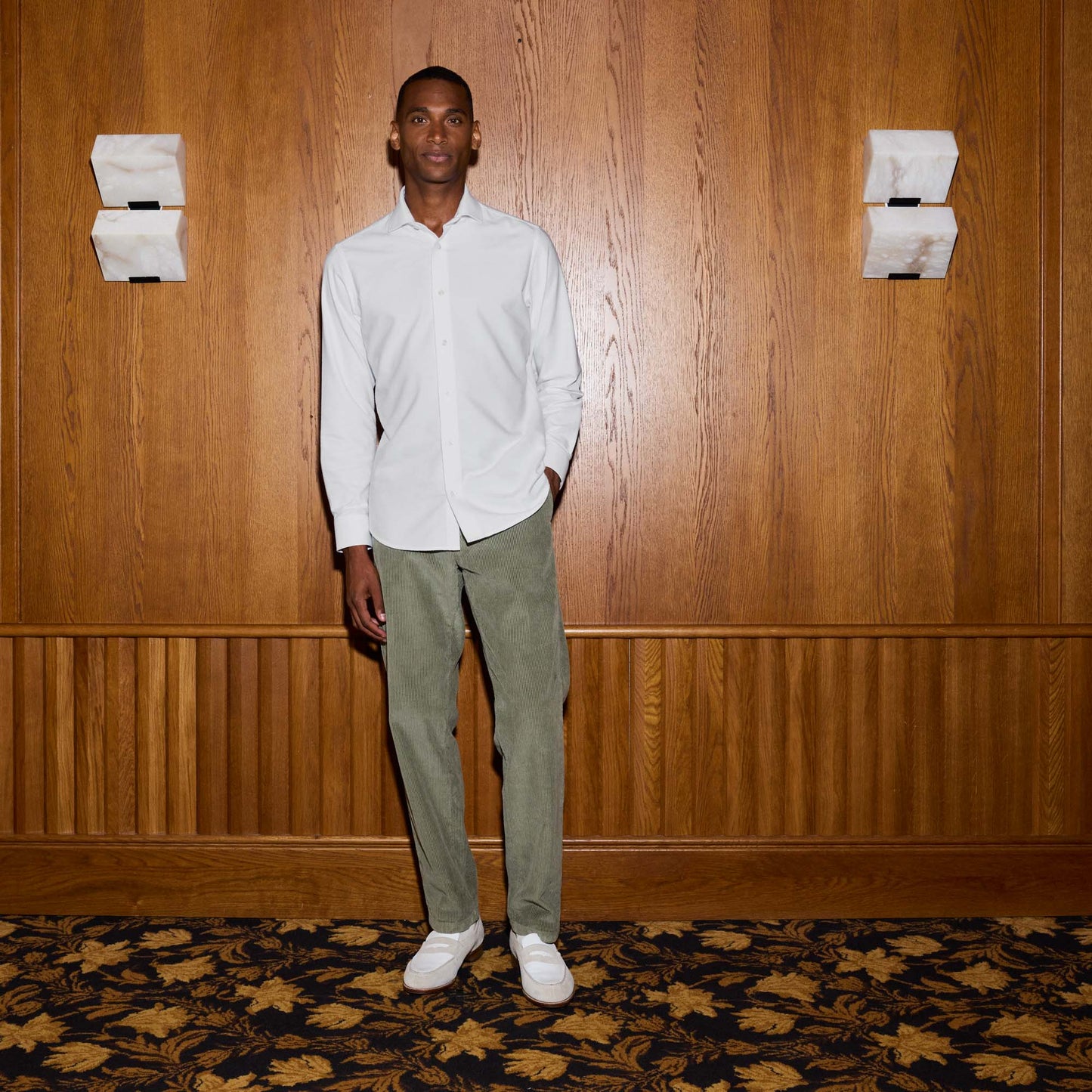 Chemise en flanelle blanche