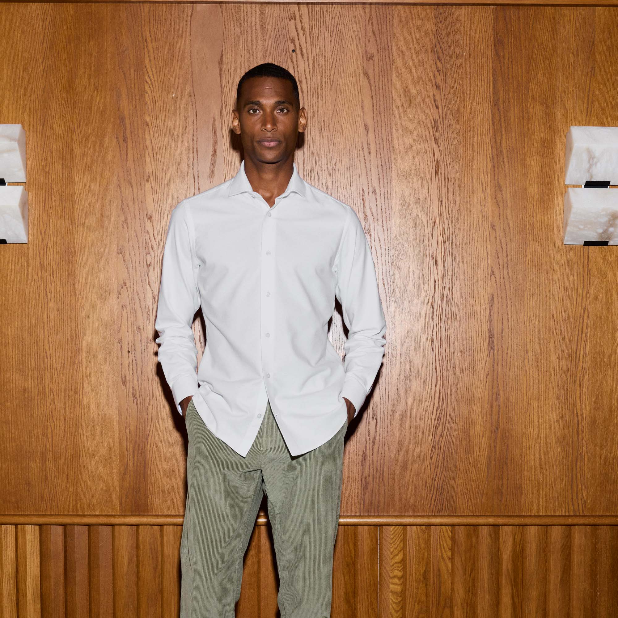 Chemise en flanelle blanche