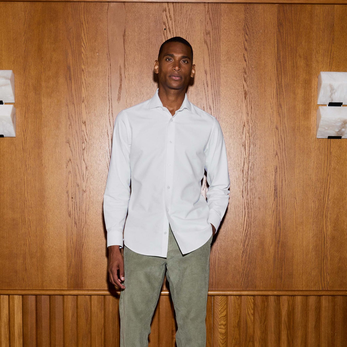 Chemise en flanelle blanche