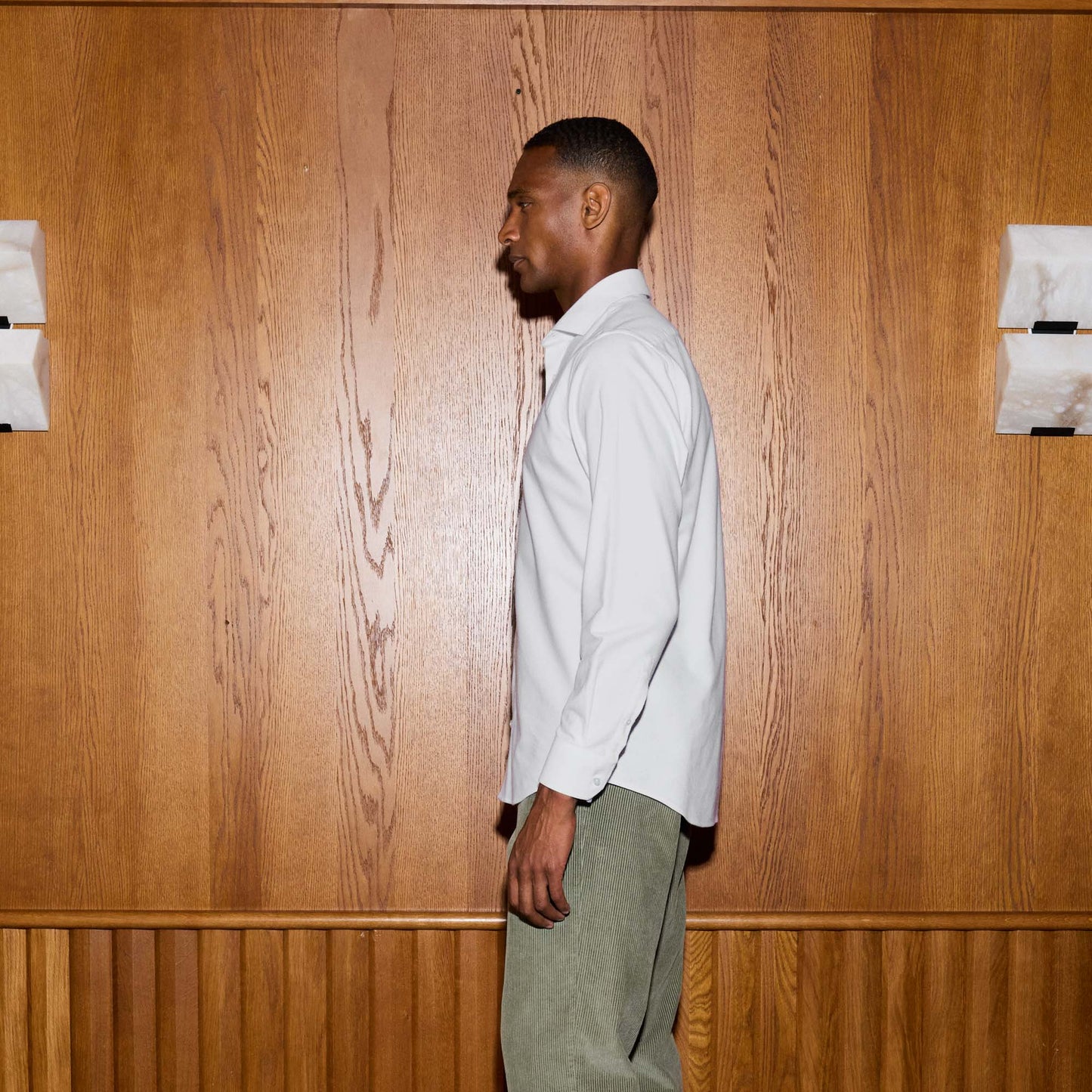 Chemise en flanelle blanche