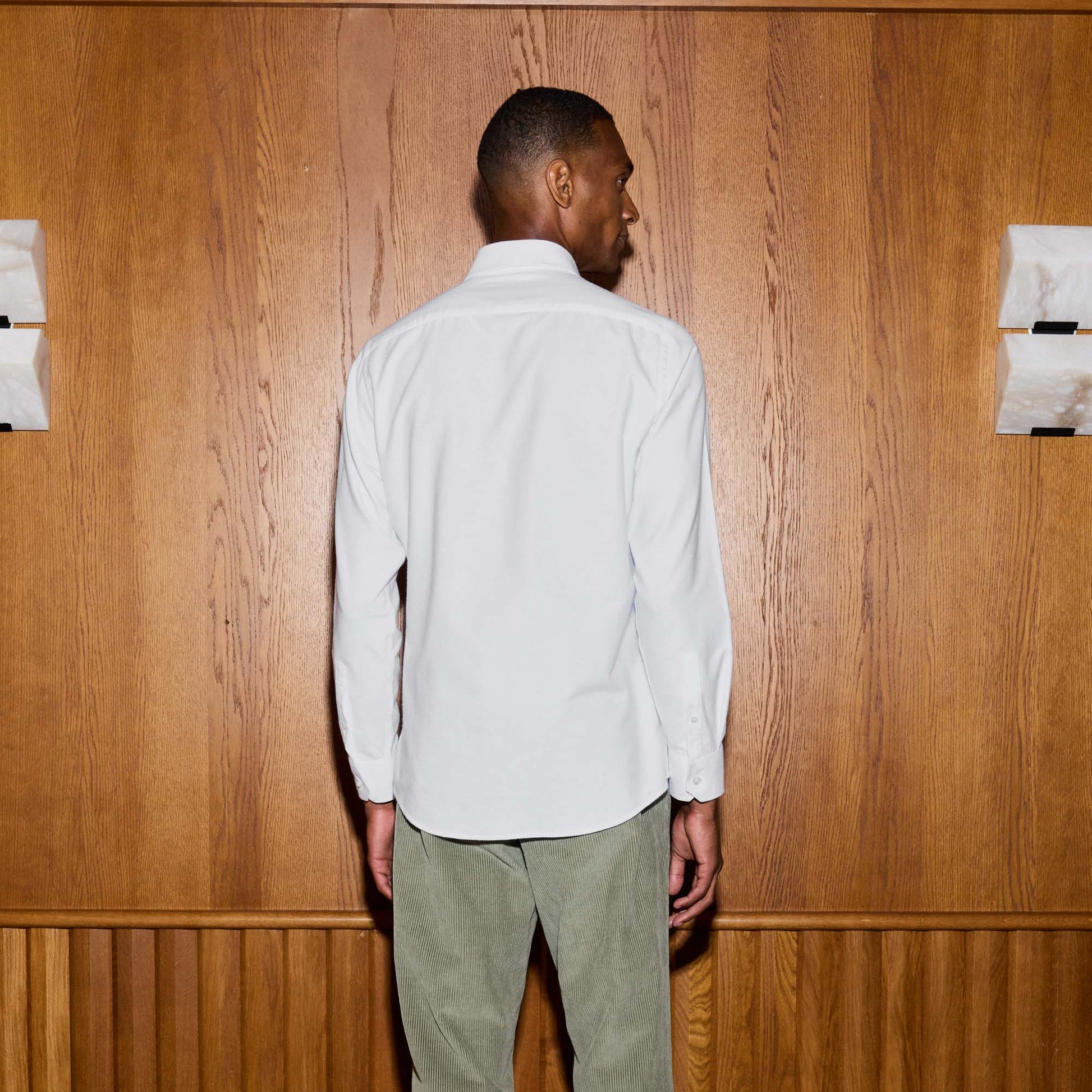 Chemise en flanelle blanche