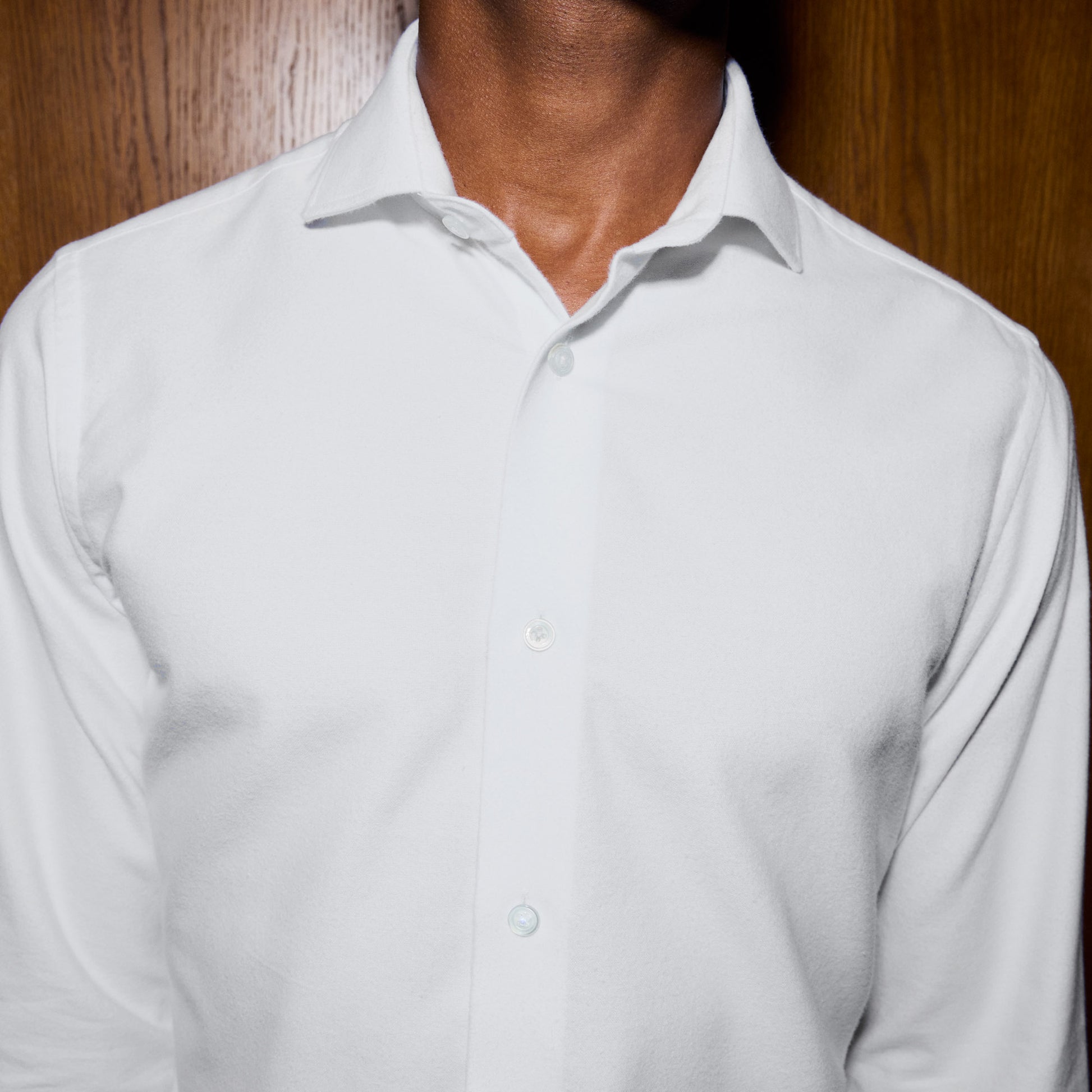 Chemise en flanelle blanche