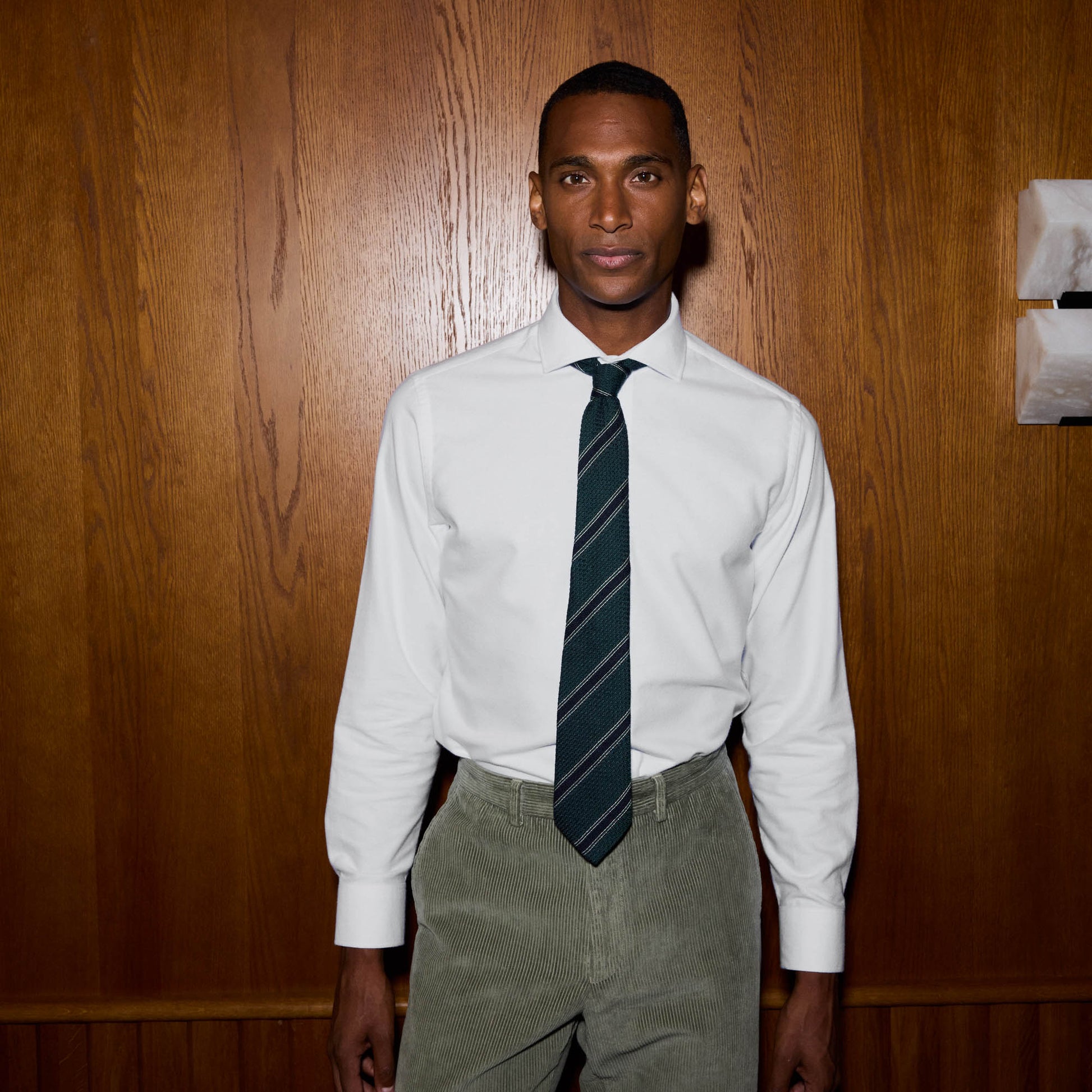 Chemise en flanelle blanche