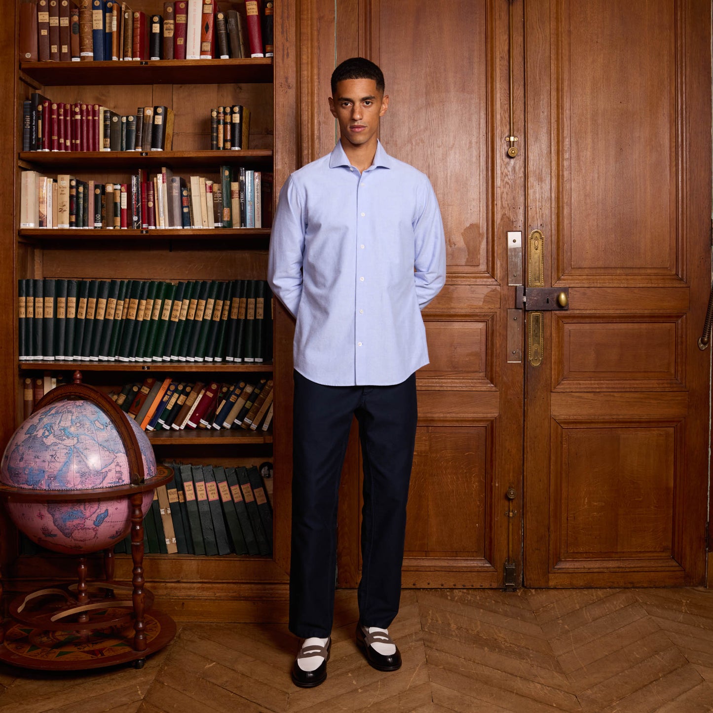 Chemise en flanelle bleu ciel