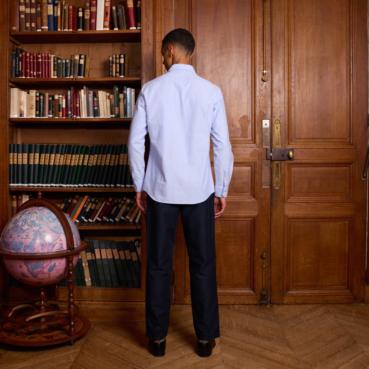Chemise en flanelle bleu ciel