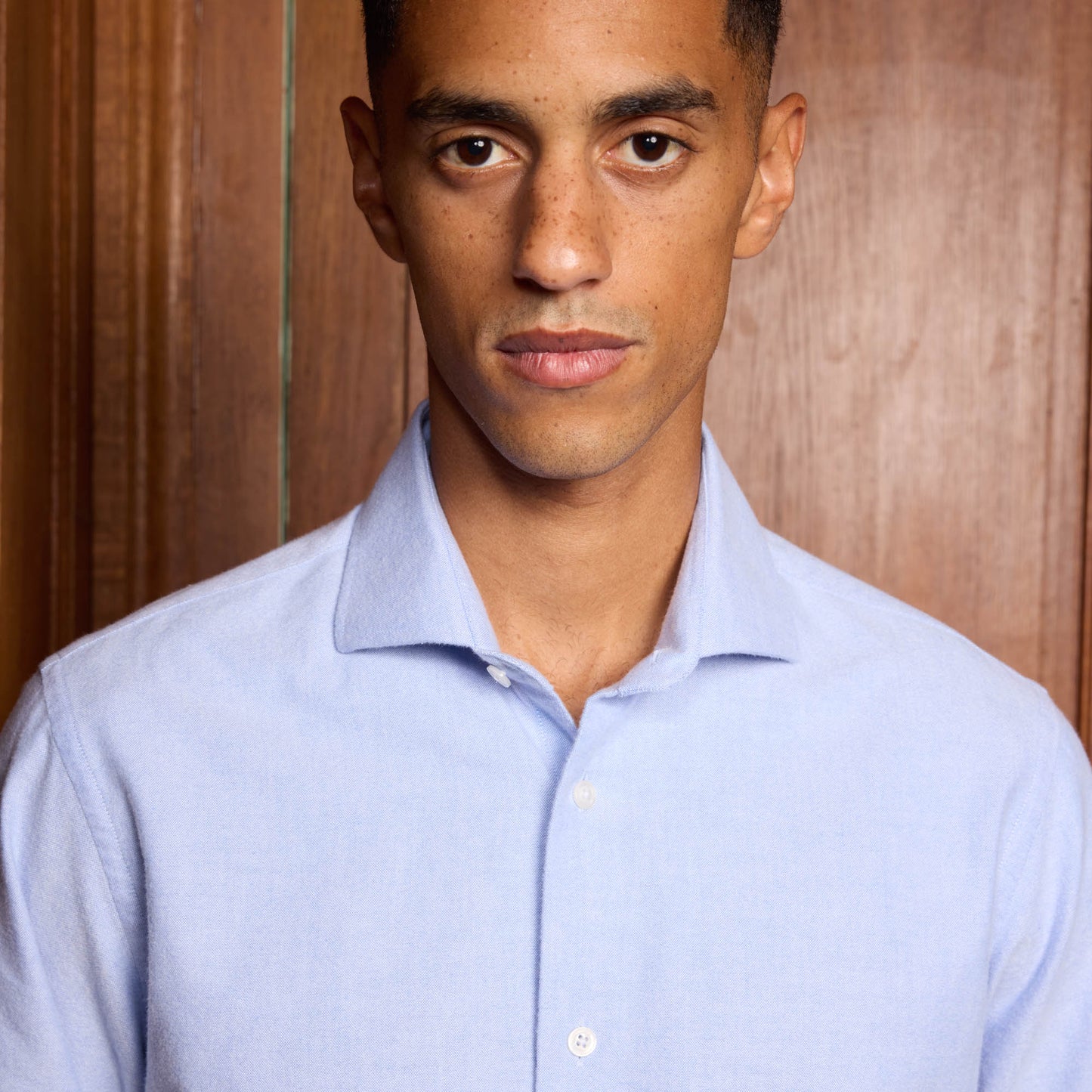 Chemise en flanelle bleu ciel