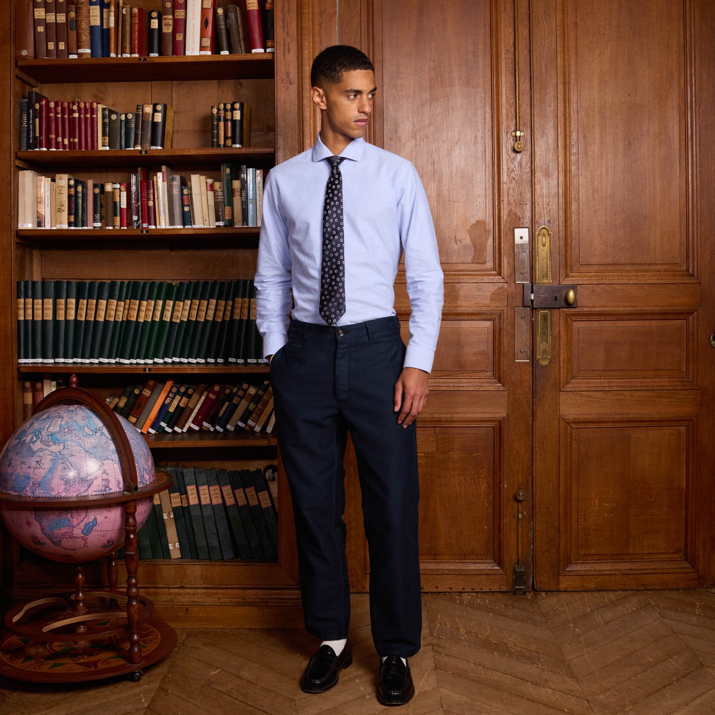 Chemise en flanelle bleu ciel