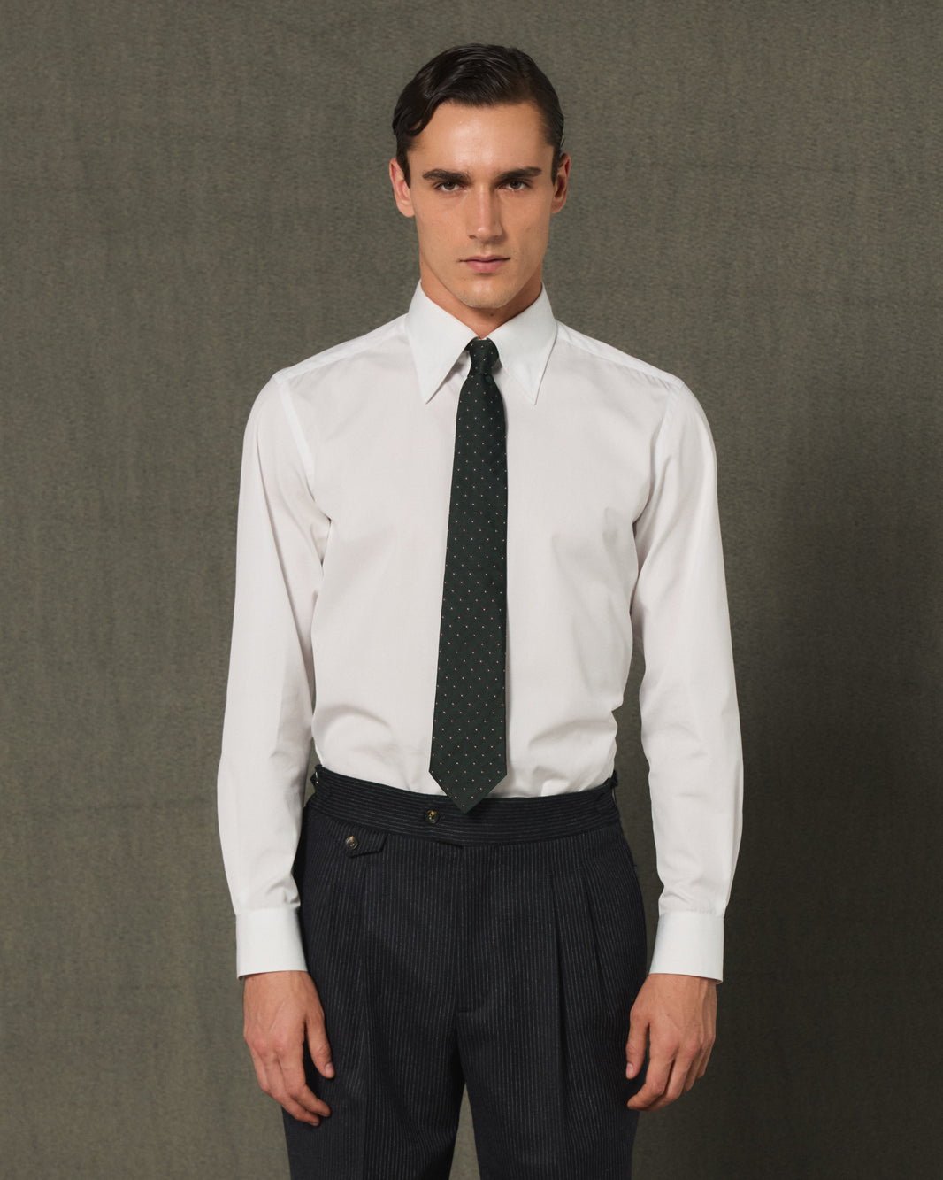 White poplin formal shirt