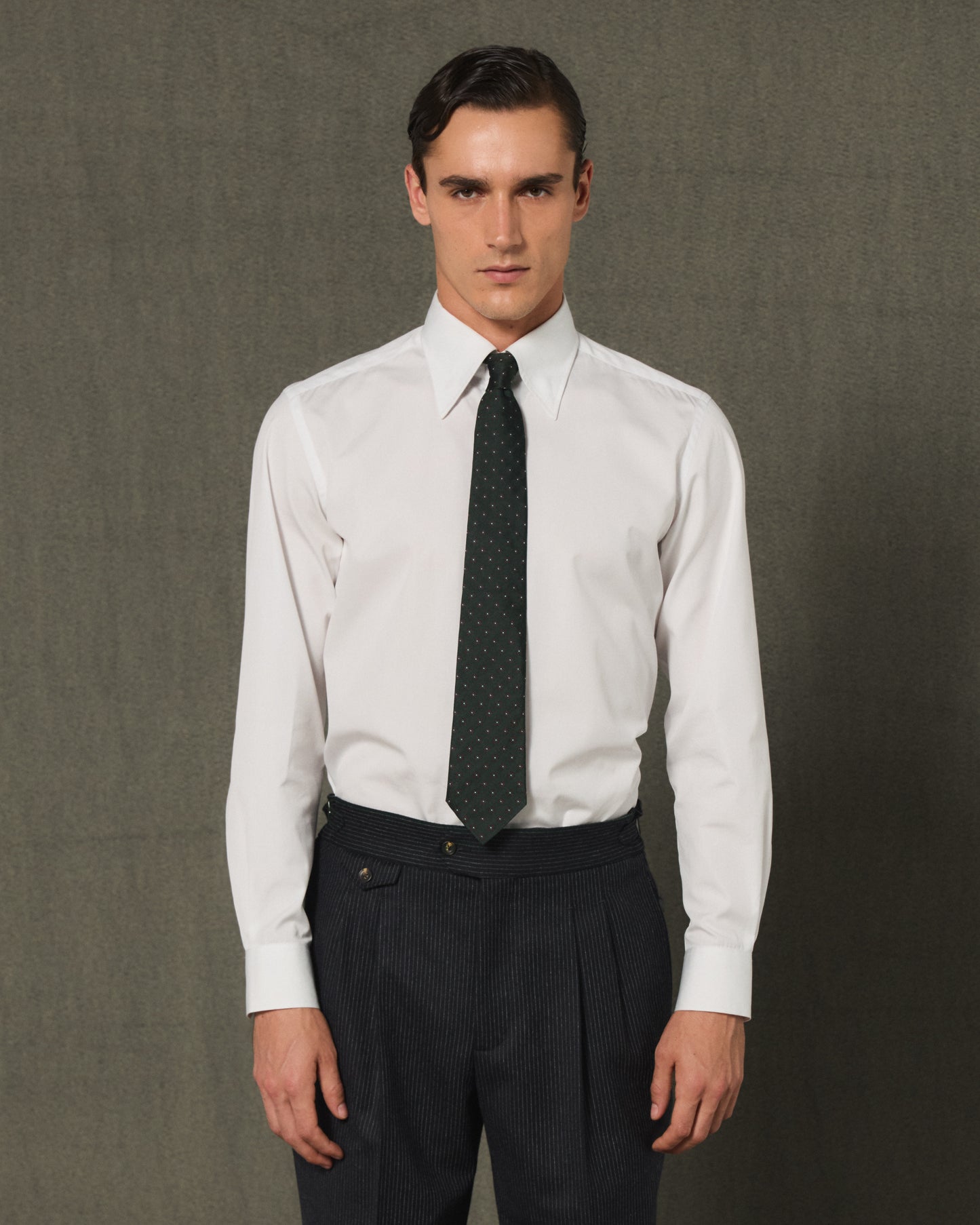 Chemise formelle en popeline de coton blanc
