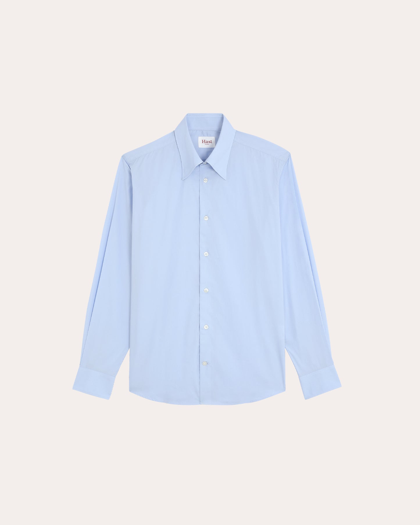 Chemise formelle en popeline de coton bleu