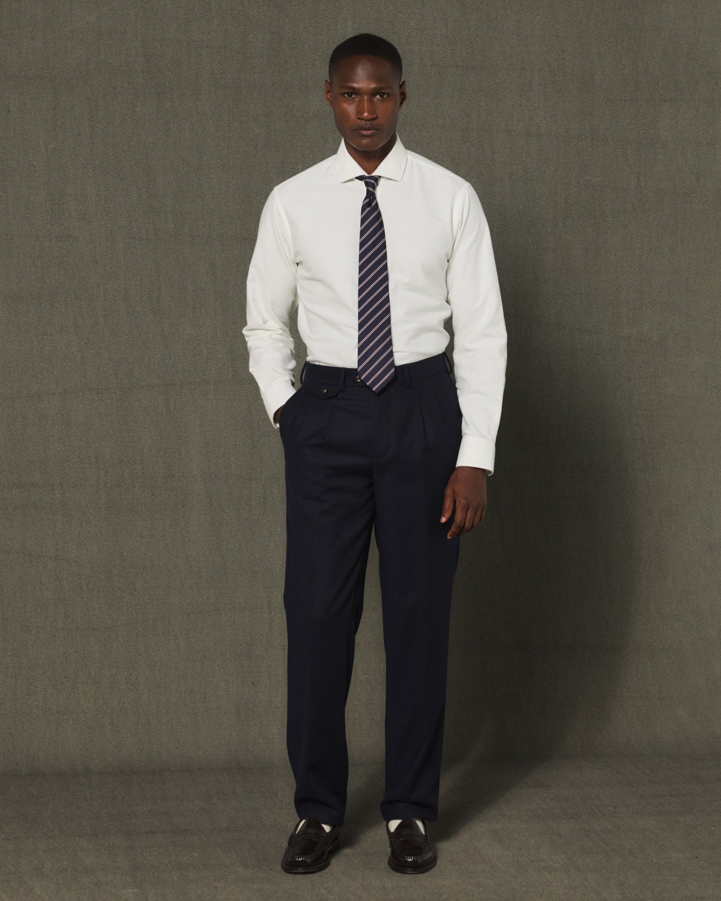 White cotton formal shirt