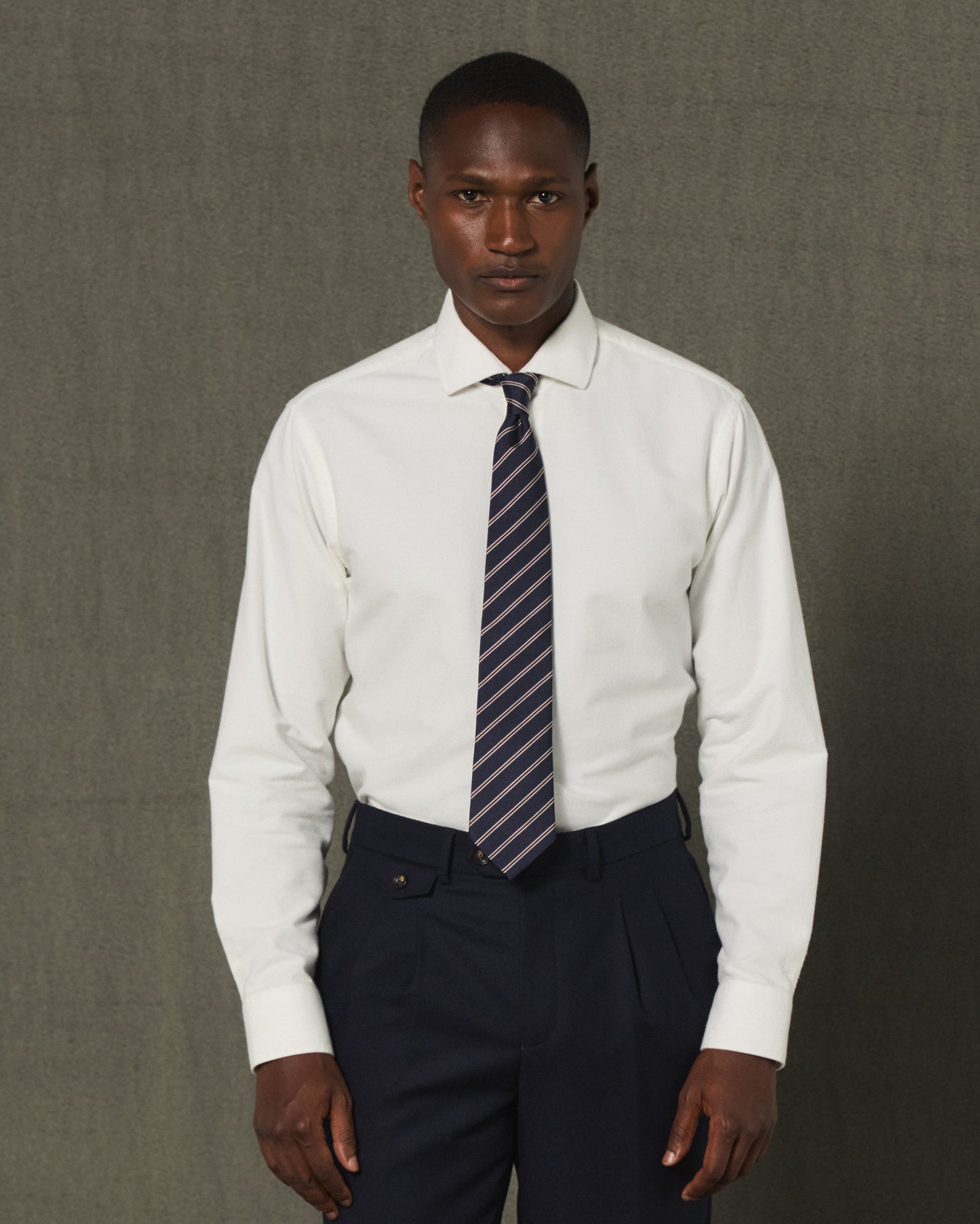 White cotton formal shirt