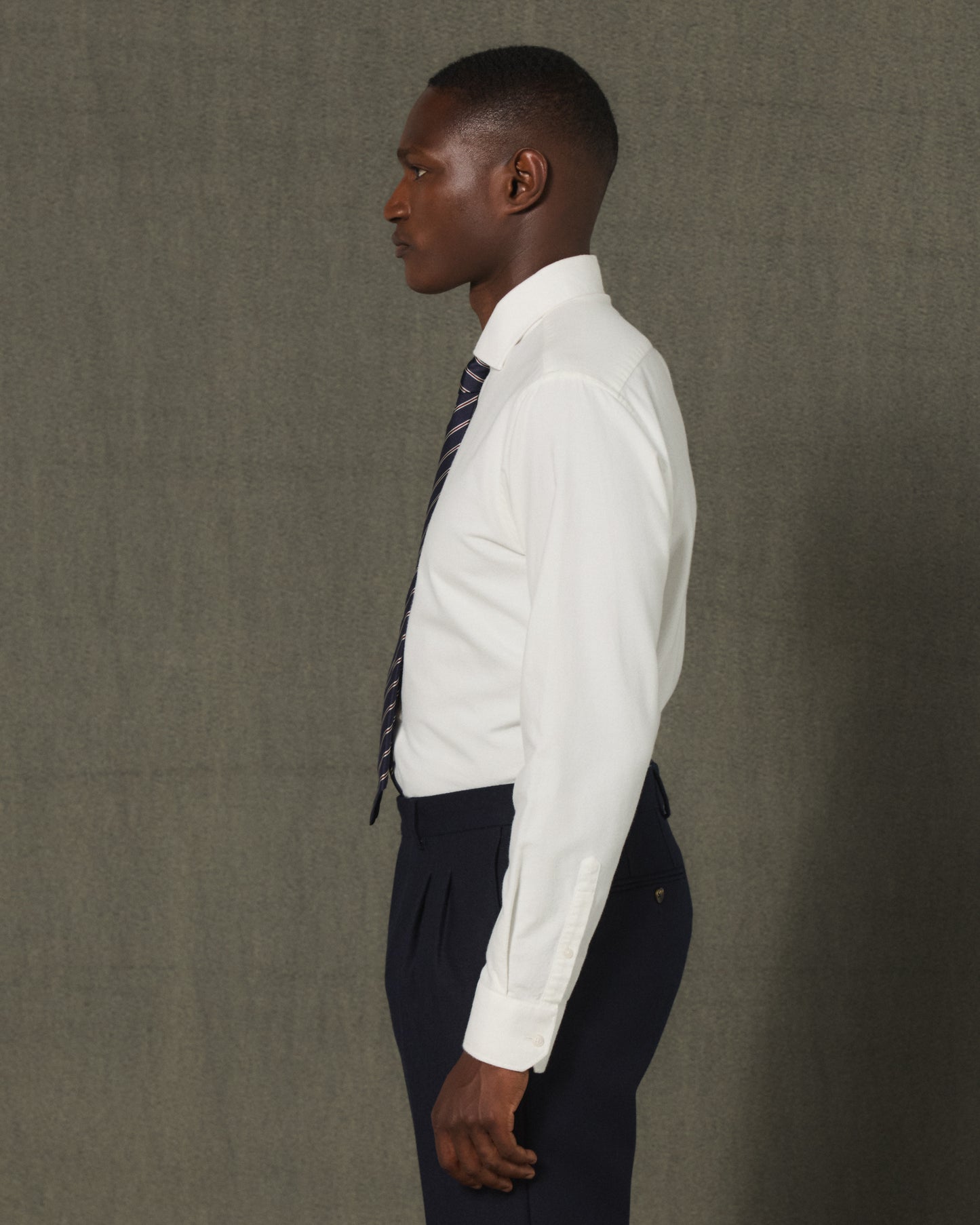 White cotton formal shirt