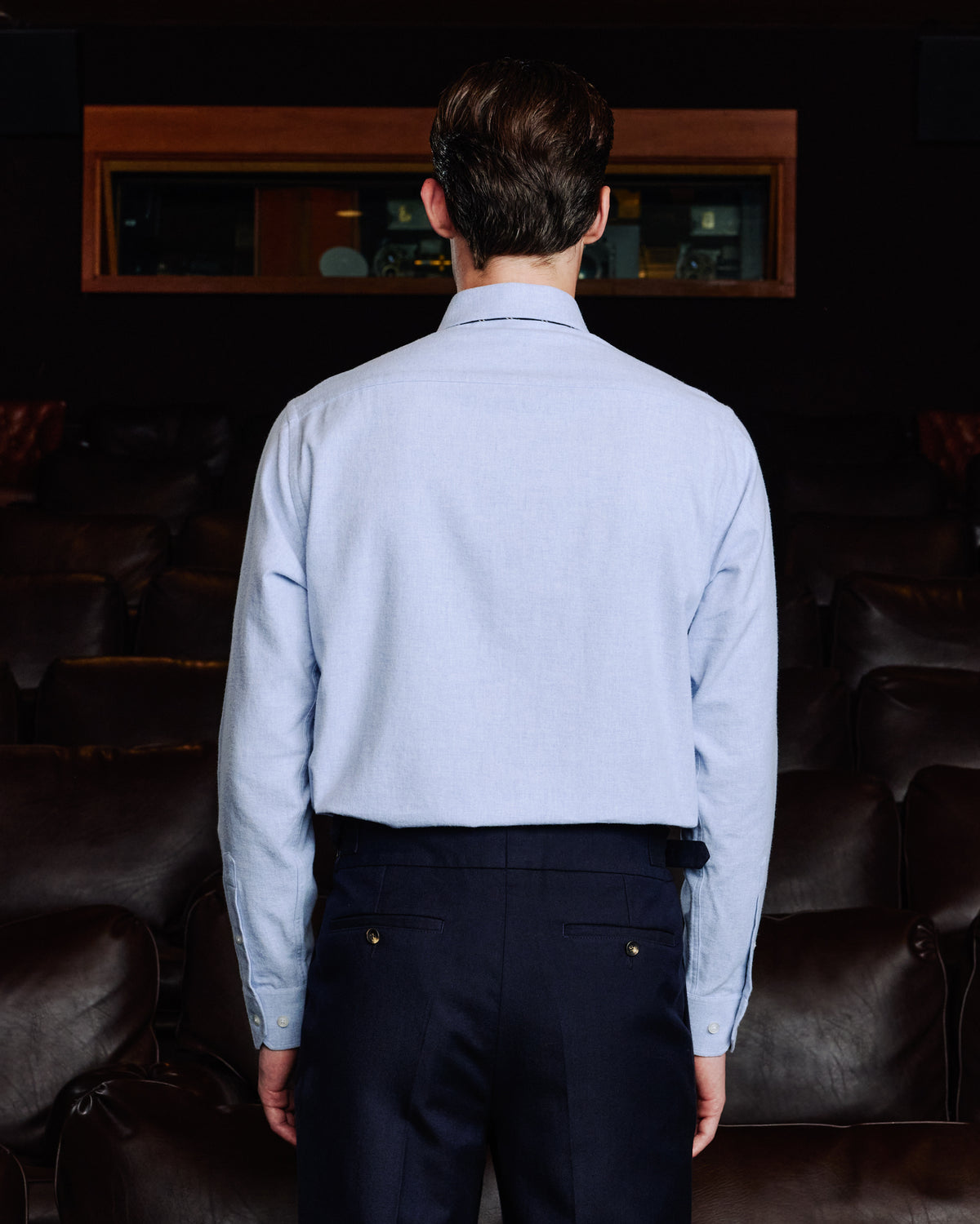 Blue cotton flannel shirt