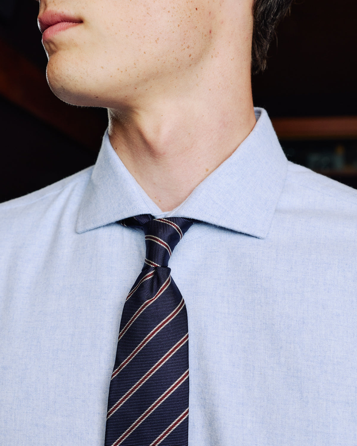 Blue cotton flannel shirt