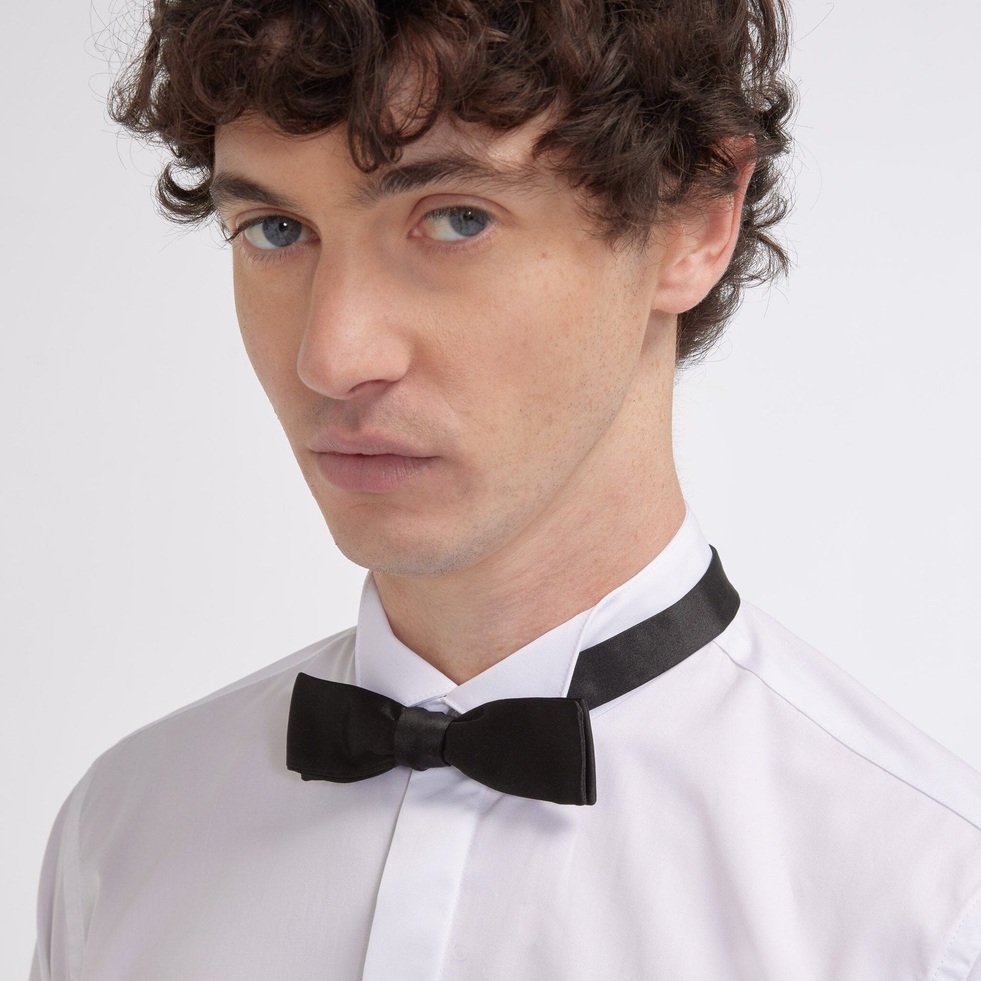 Chemise Blanche Chemise Col Noeud Papillon Chemise Cintrée