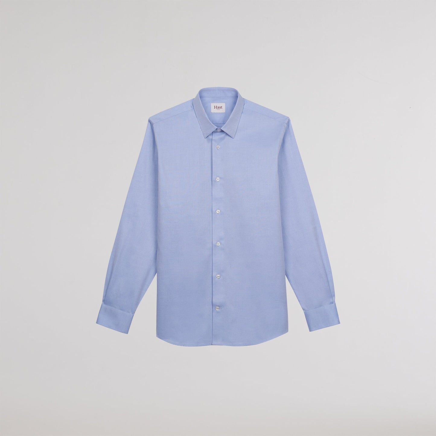 Fitted shirt in blue double-twisted twill