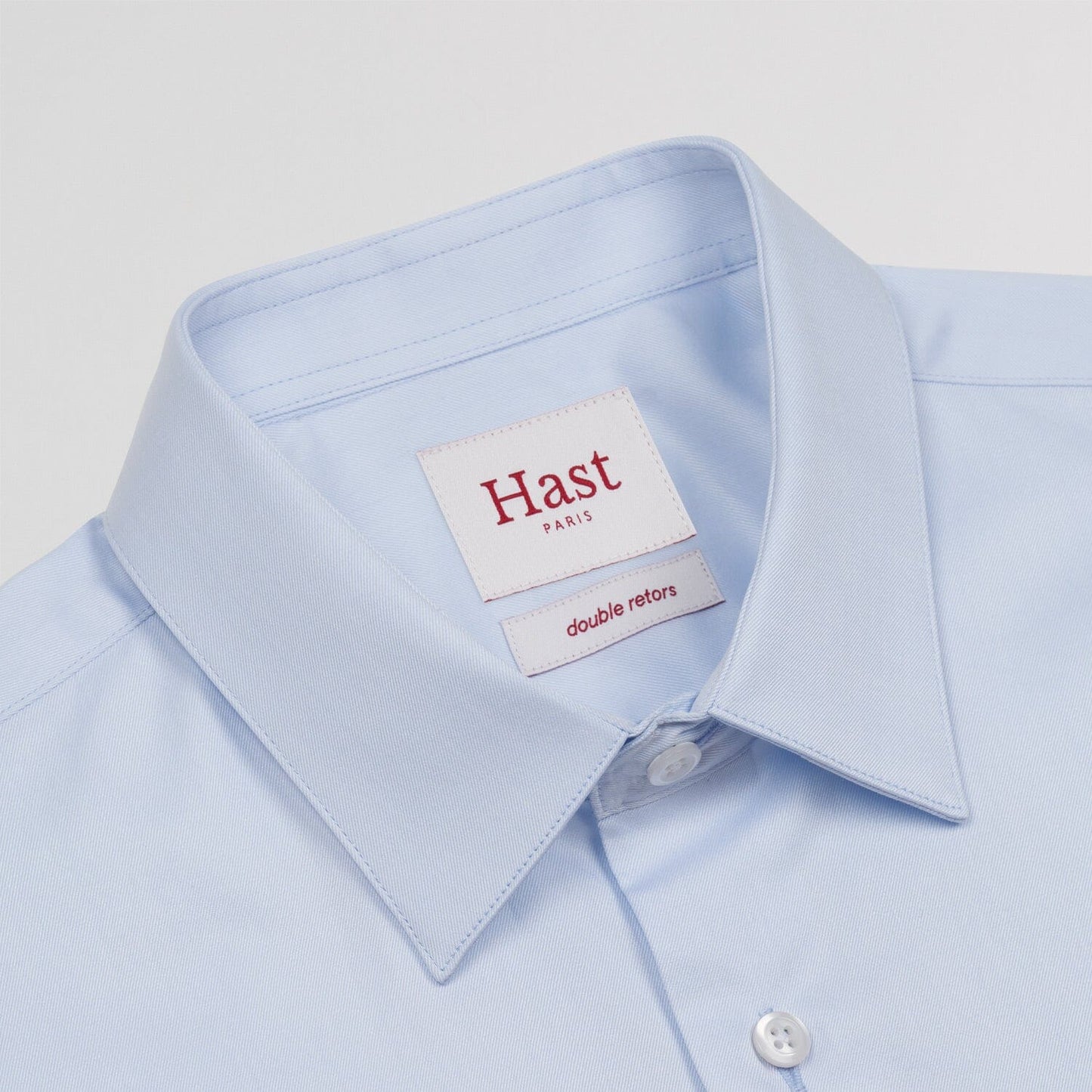 Sky blue double-twisted twill shirt