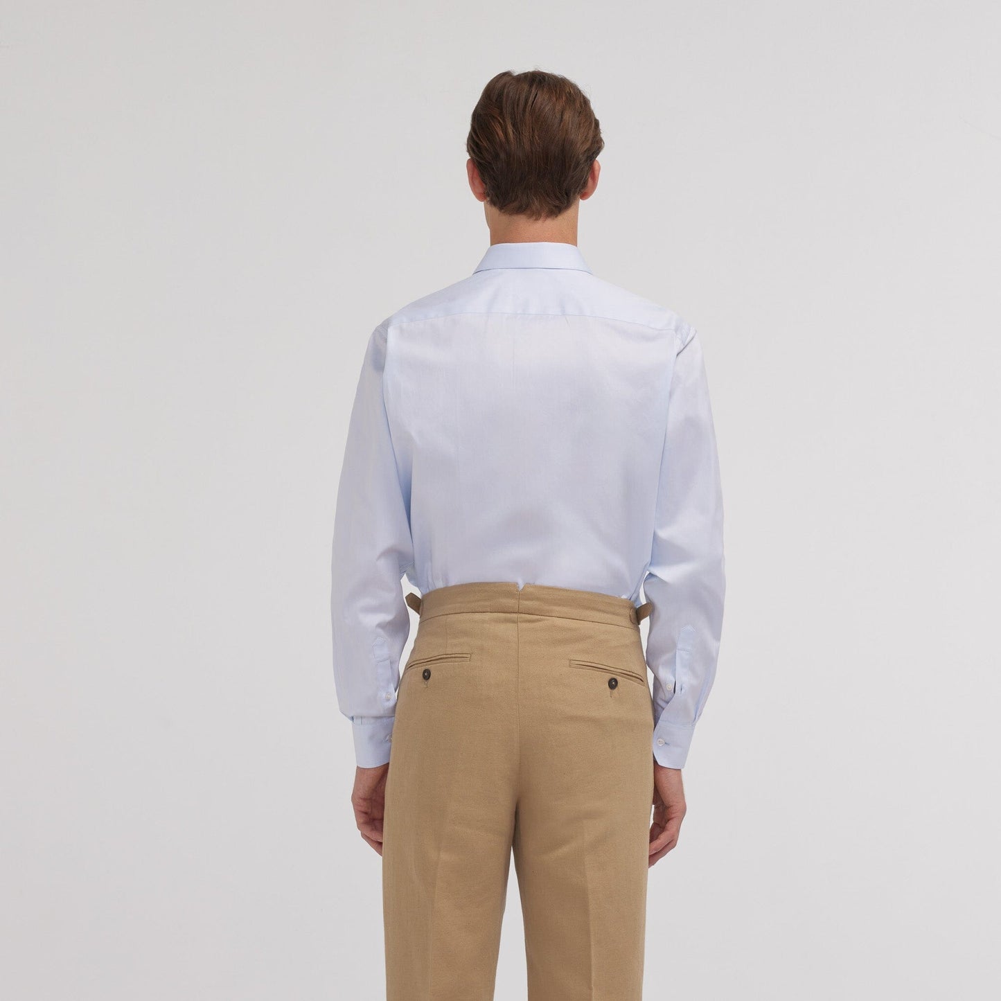 Sky blue double-twisted twill shirt