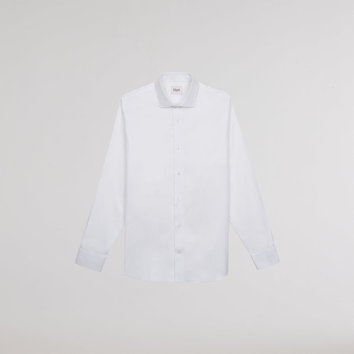 Chemise cintrée en twill double retors blanche