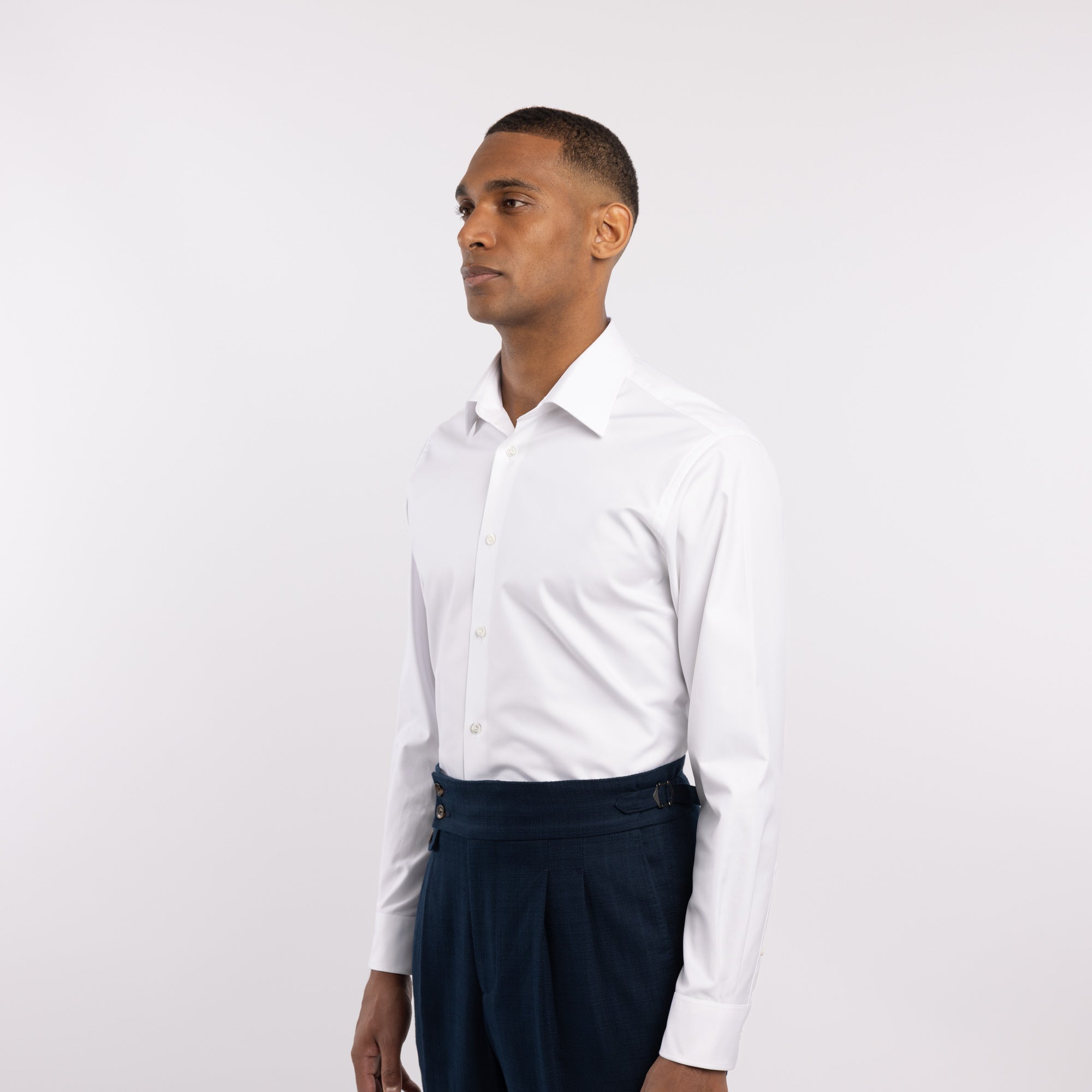Thomas Mason premium shirt in plain white twill – Hast Paris