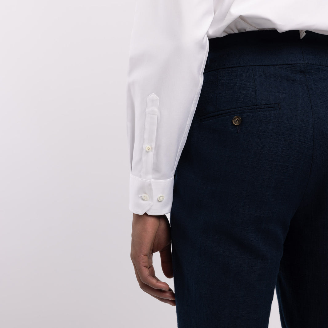 Thomas Mason premium shirt in plain white twill