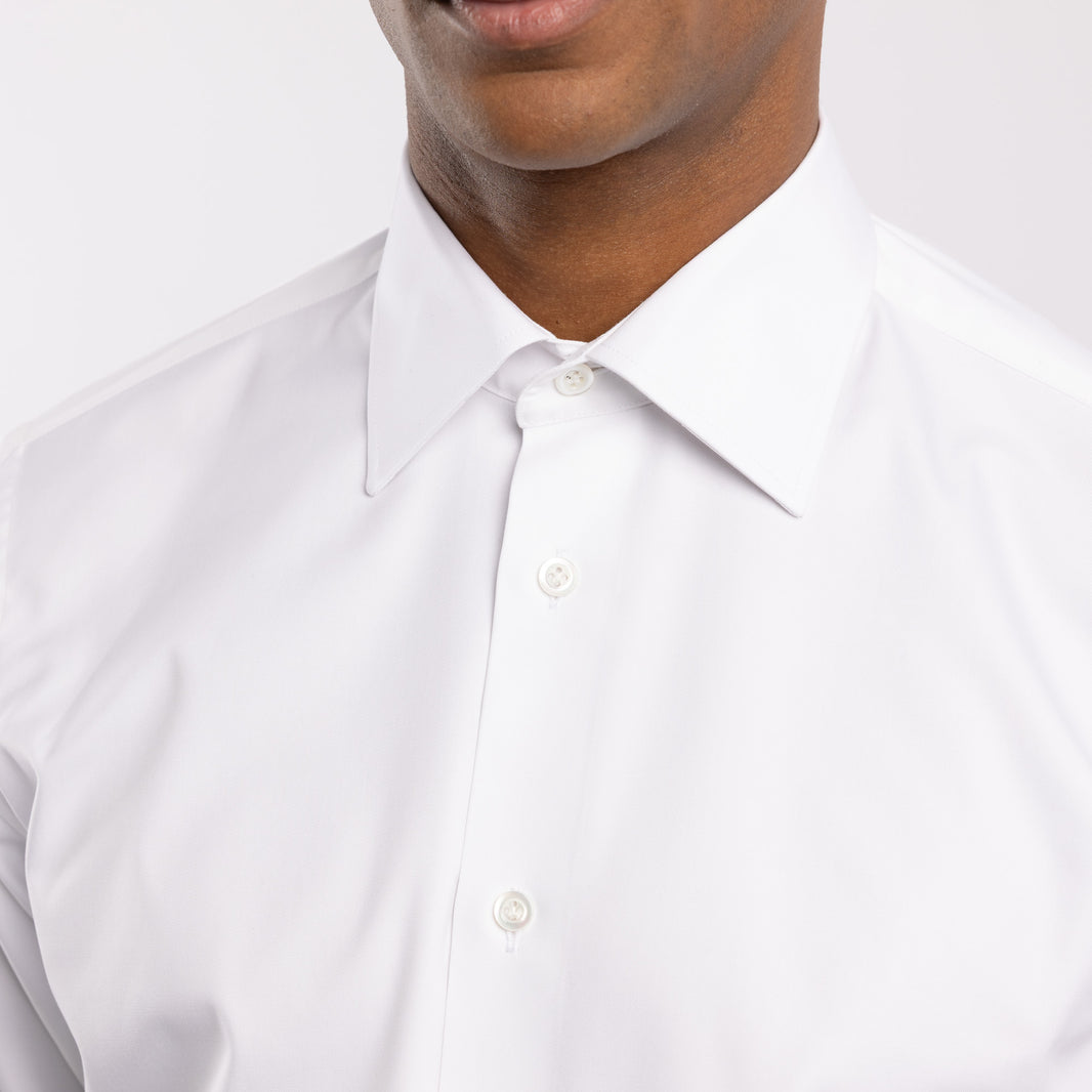 Thomas Mason premium shirt in plain white twill