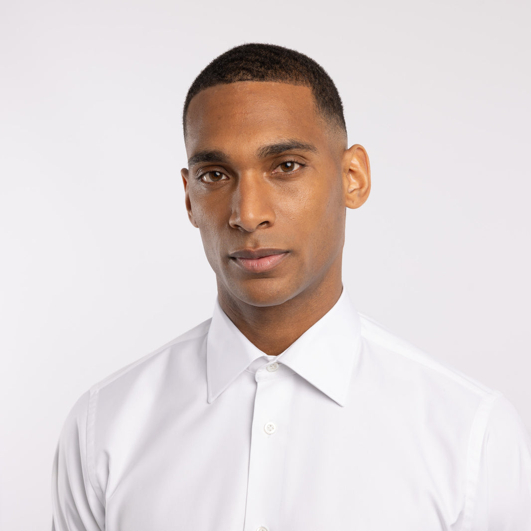 Thomas Mason premium shirt in plain white twill