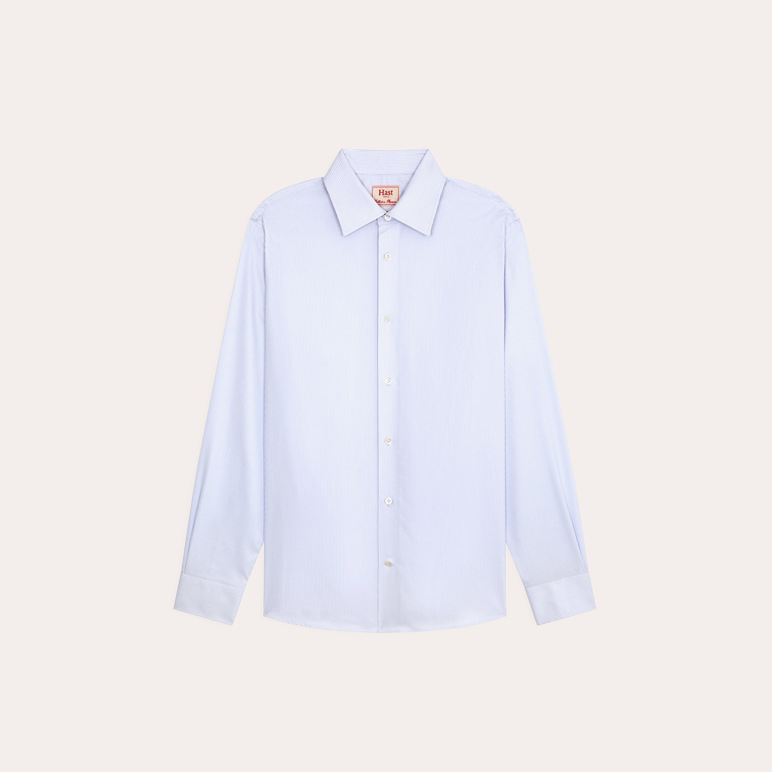 Thomas Mason premium shirt in light blue striped twill – Hast Paris