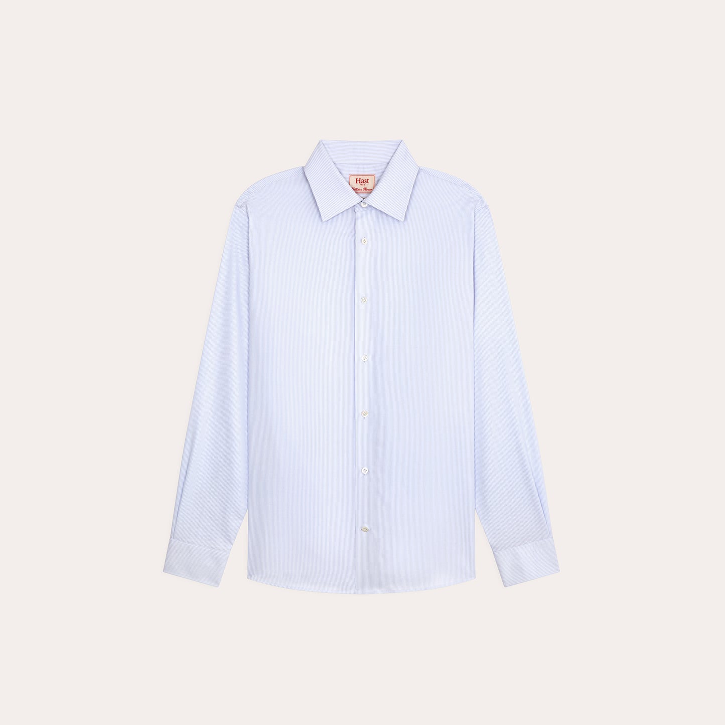 Chemise premium Thomas Mason en twill à rayures bleu clair