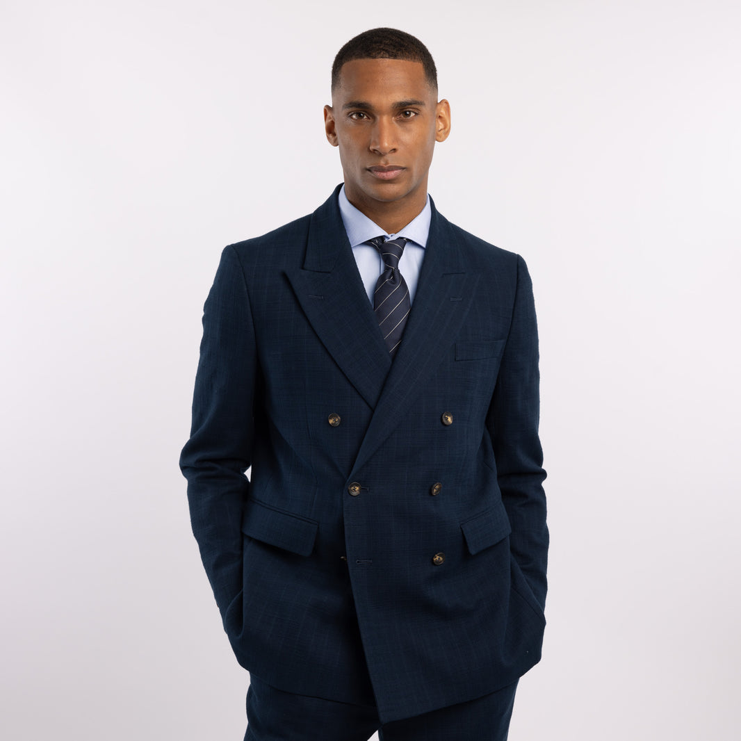 Thomas Mason premium shirt in plain blue pinpoint