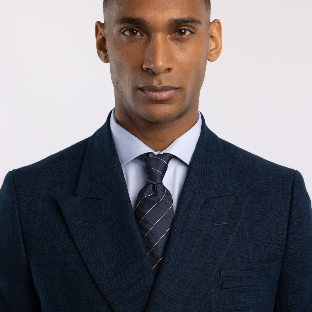 Thomas Mason premium shirt in plain blue pinpoint