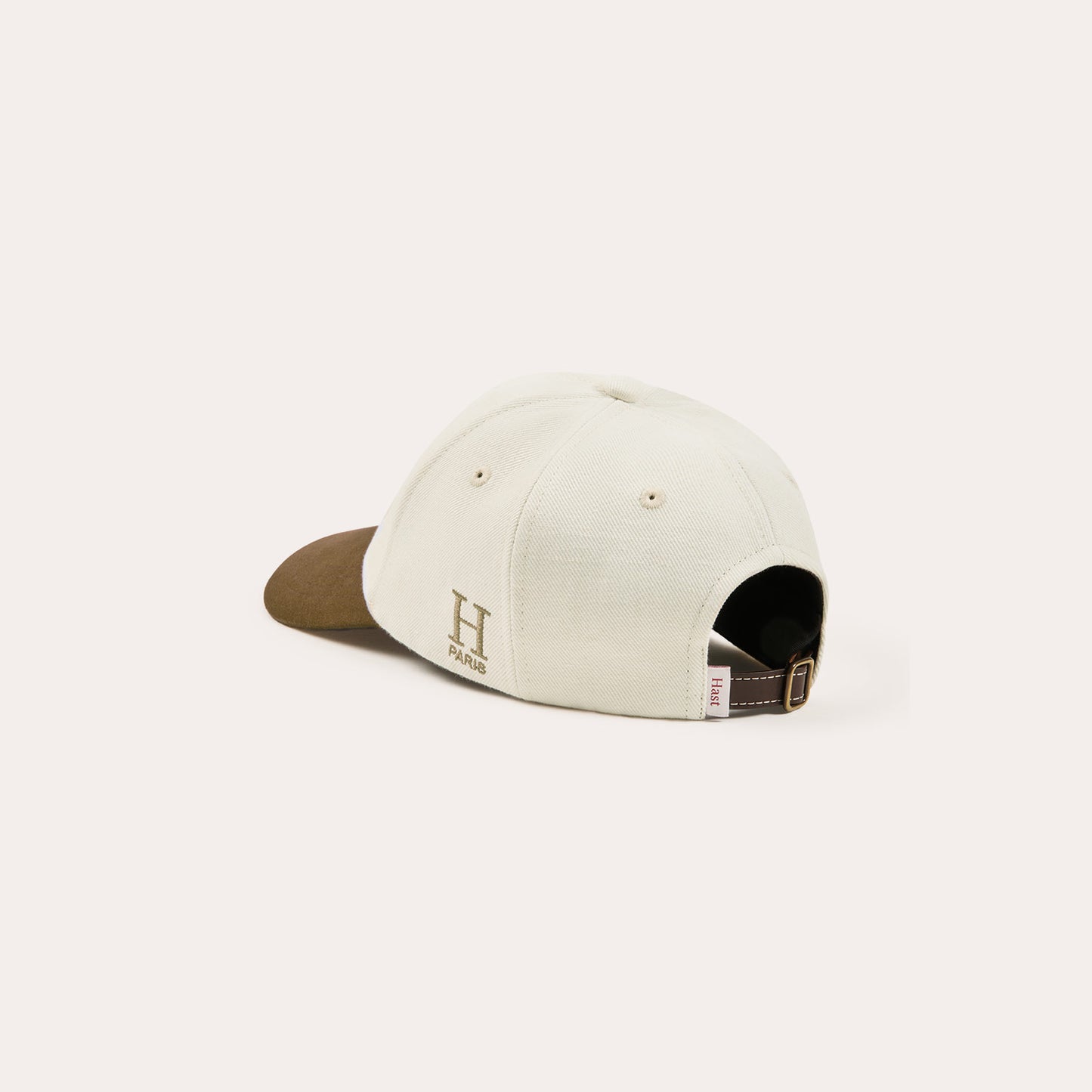Casquette en coton et lin écru et bronze